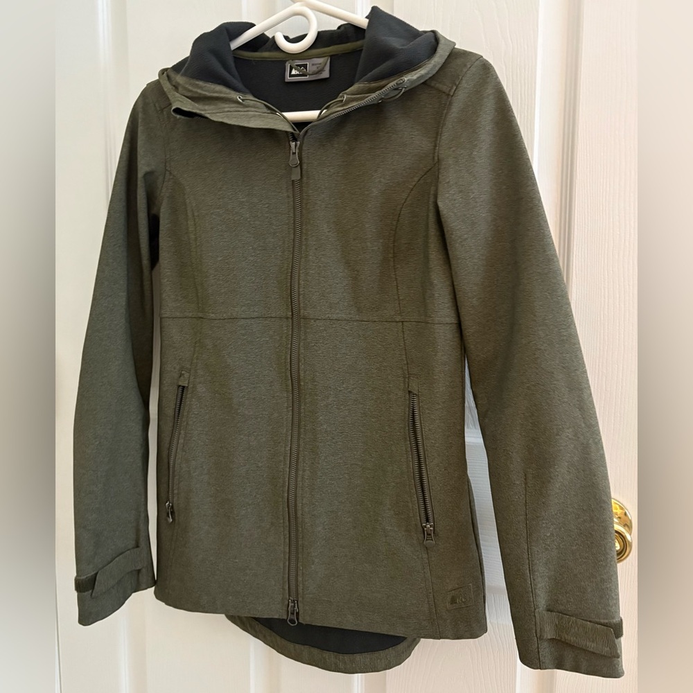 REI Women's Water Resistant Jacket Size XS Green